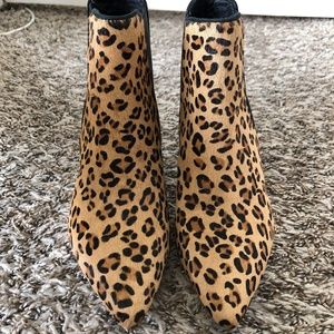Kurt Geiger Leopard Print Kitten Heel Bootie | New